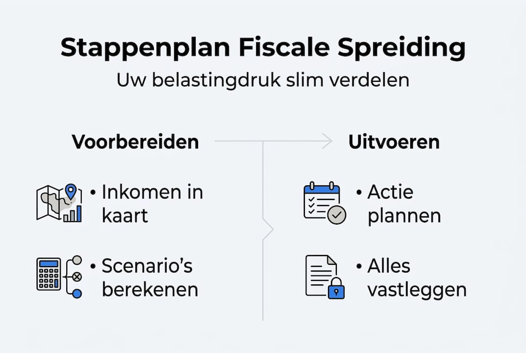 Visuele handleiding: zo pak je fiscale spreiding stap voor stap aan