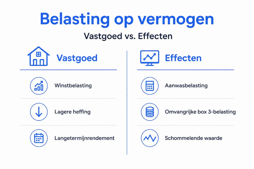 Infographic: hoe worden vastgoed en beleggingen belast?