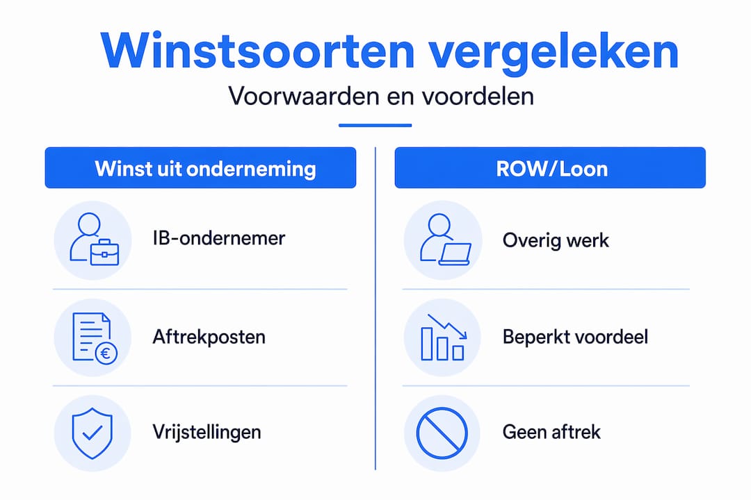 Infographic: soorten winst, hun voordelen en onderlinge verschillen