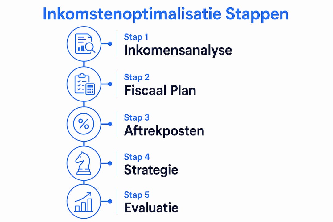Infographic: stappenplan voor het verhogen van je inkomsten