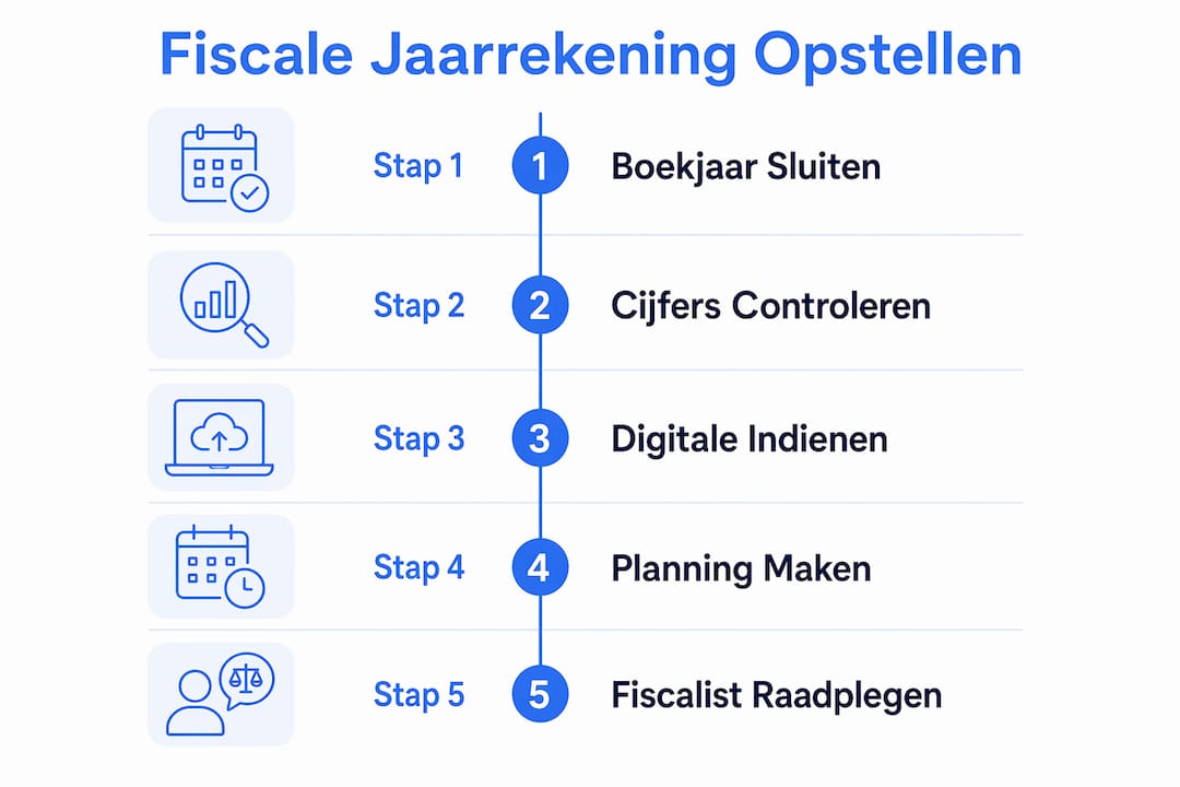 Infographic: Stappenplan voor het opstellen van het jaarverslag