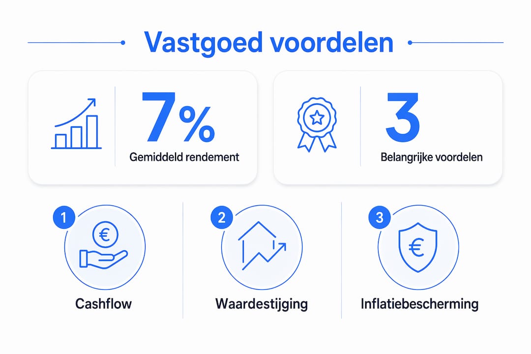 Infographic: Belangrijkste cijfers over de voordelen van investeren in vastgoed