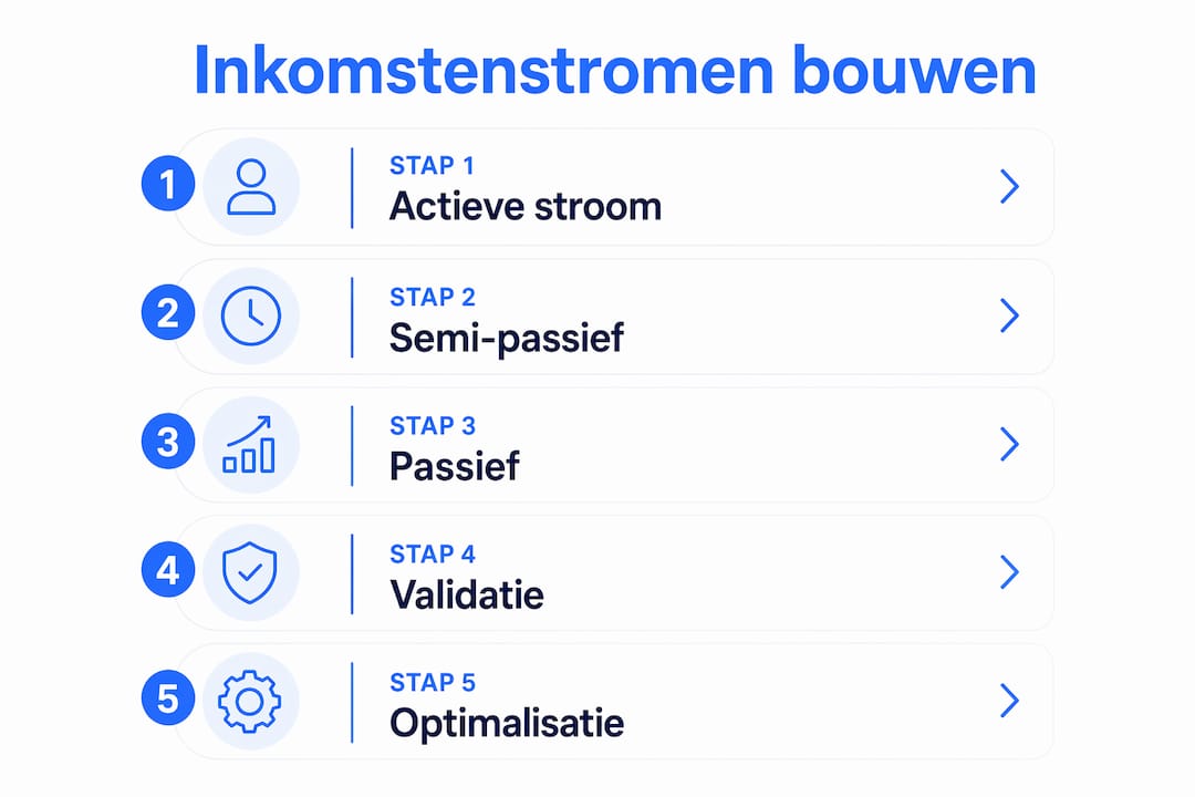 Infographic: stap voor stap meerdere inkomstenbronnen opbouwen