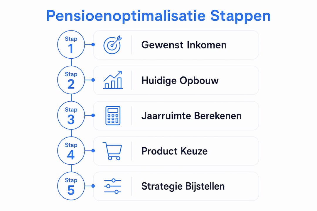 Overzichtelijke infographic: zo haal je het meeste uit je pensioen stap voor stap