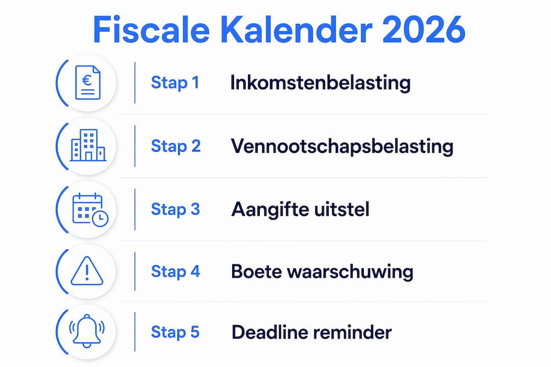 Handige infographic met alle belangrijke fiscale data en deadlines voor 2026 in één overzicht