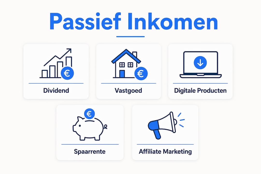 Infographic: de 5 populairste manieren om passief inkomen te verdienen