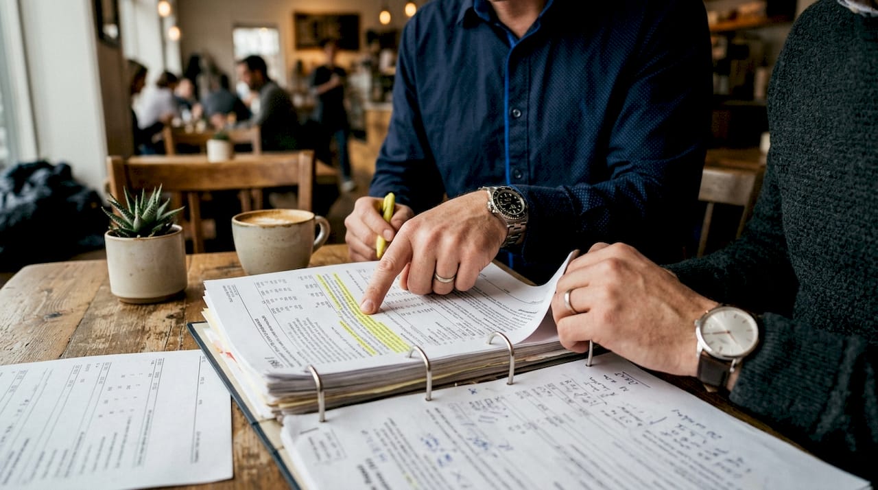 Samen over fiscale documenten buigen