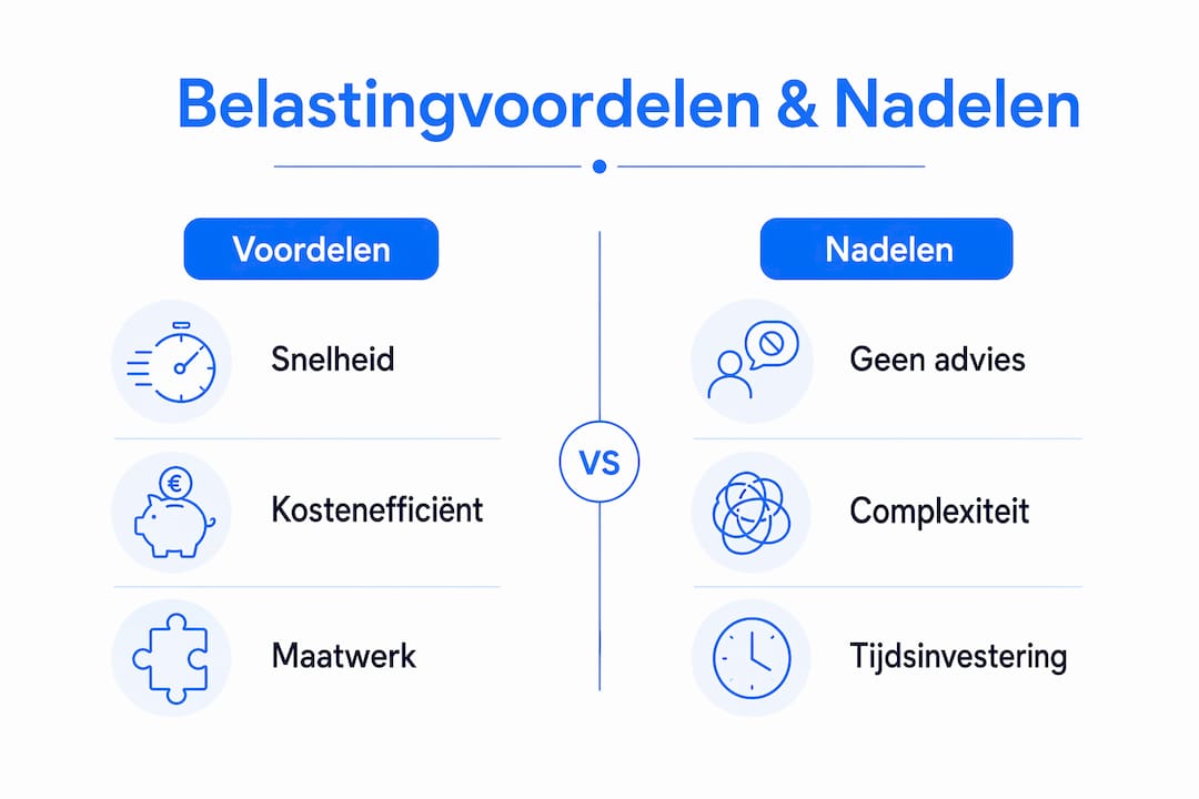 Infographic: Belastingvoordelen en -nadelen overzichtelijk op een rij