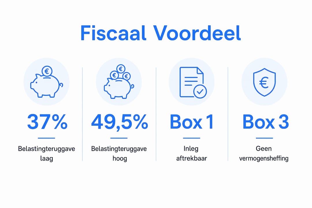 Overzicht: de belangrijkste belastingvoordelen van pensioenbeleggen in één oogopslag