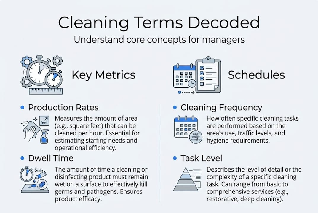 Infographic of key commercial cleaning terms
