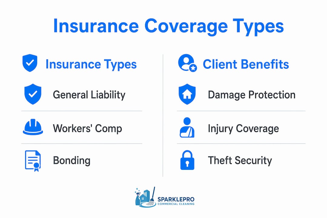 Infographic comparing insurance types and client benefits