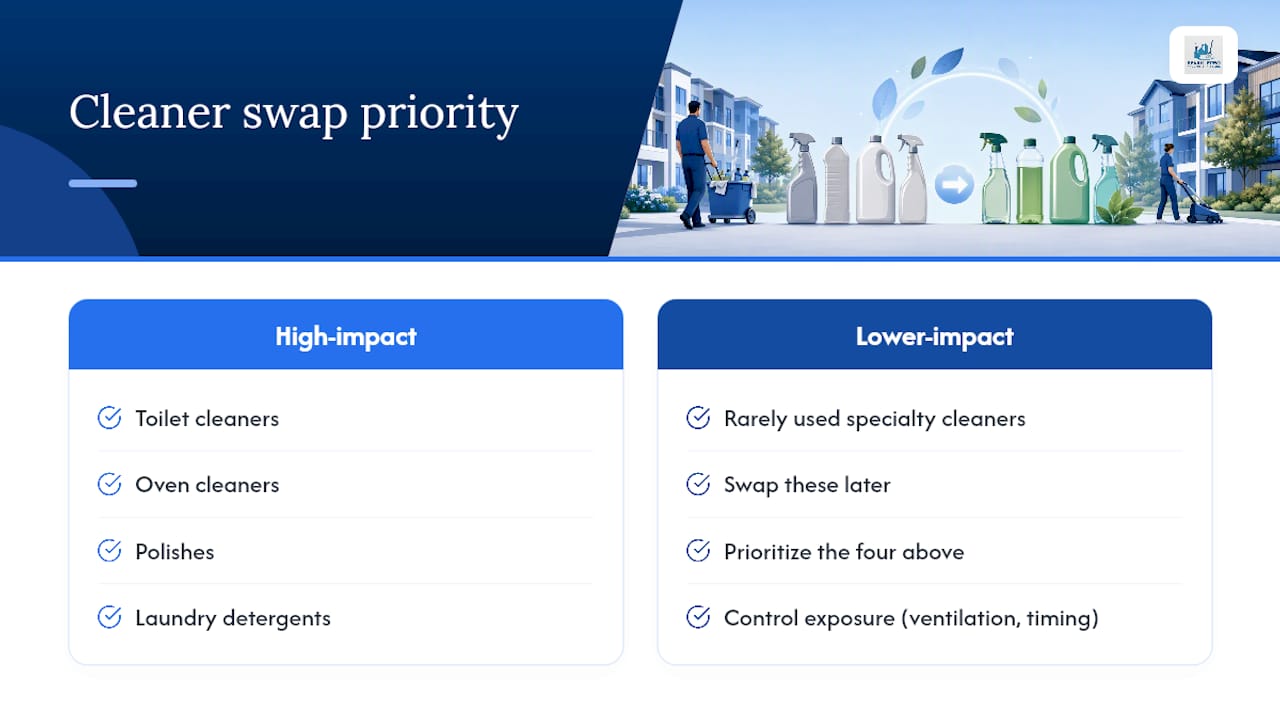 Four priority cleaner categories for VOC reduction