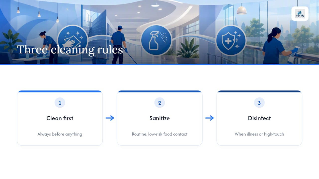 Three rules for choosing cleaning methods