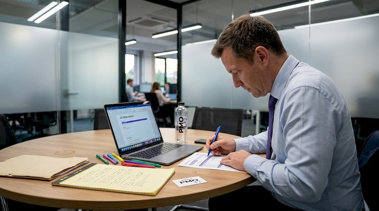 Team lead editing project template printout