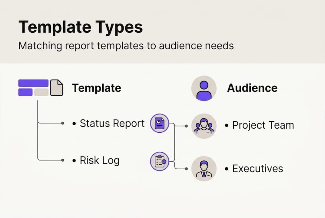 Infographic of template types and audiences