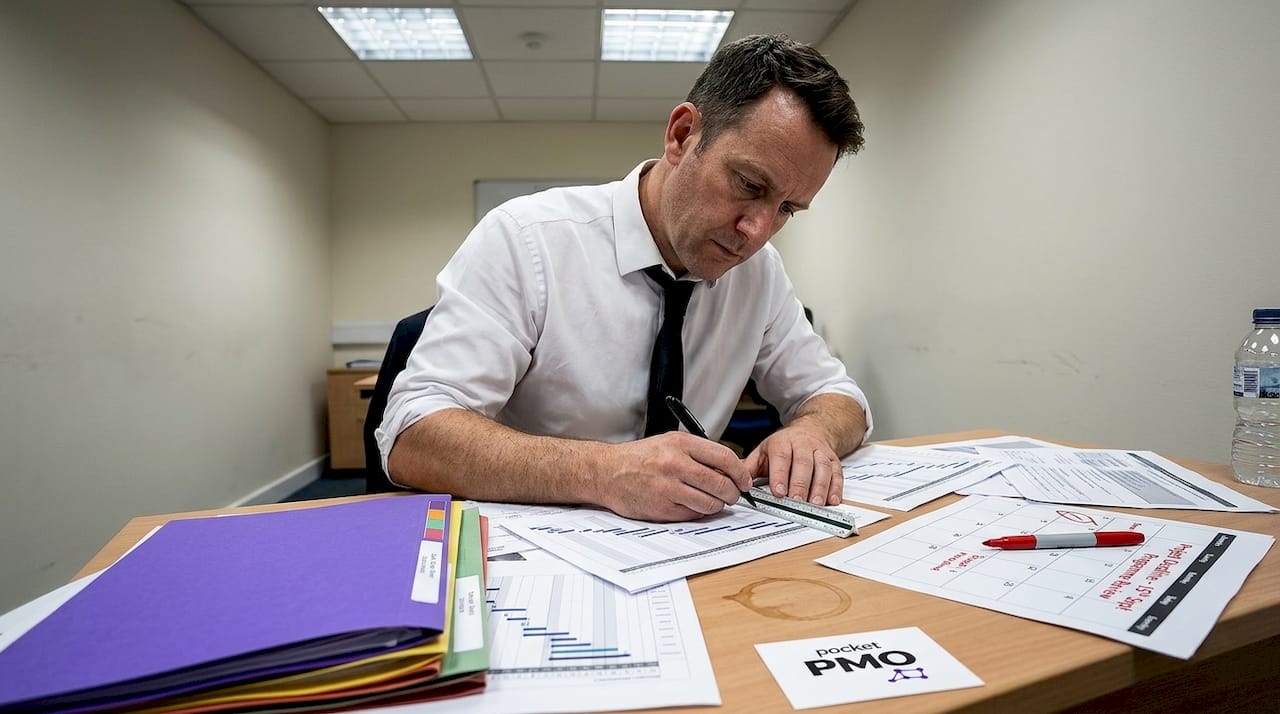 Coordinator consolidating traditional project paperwork