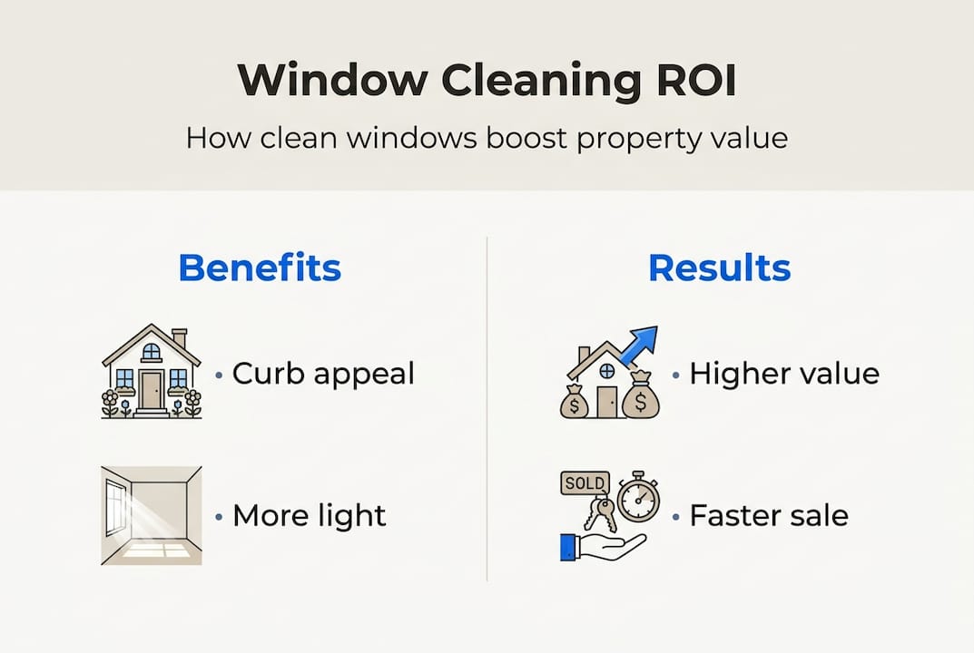Infographic showing window cleaning benefits and ROI