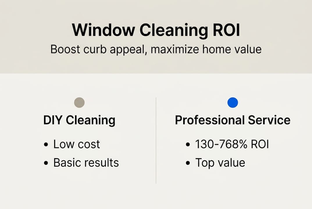 Infographic window cleaning ROI versus DIY