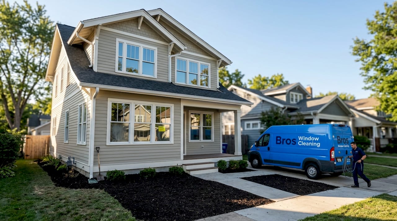 Home with spotless windows showing curb appeal