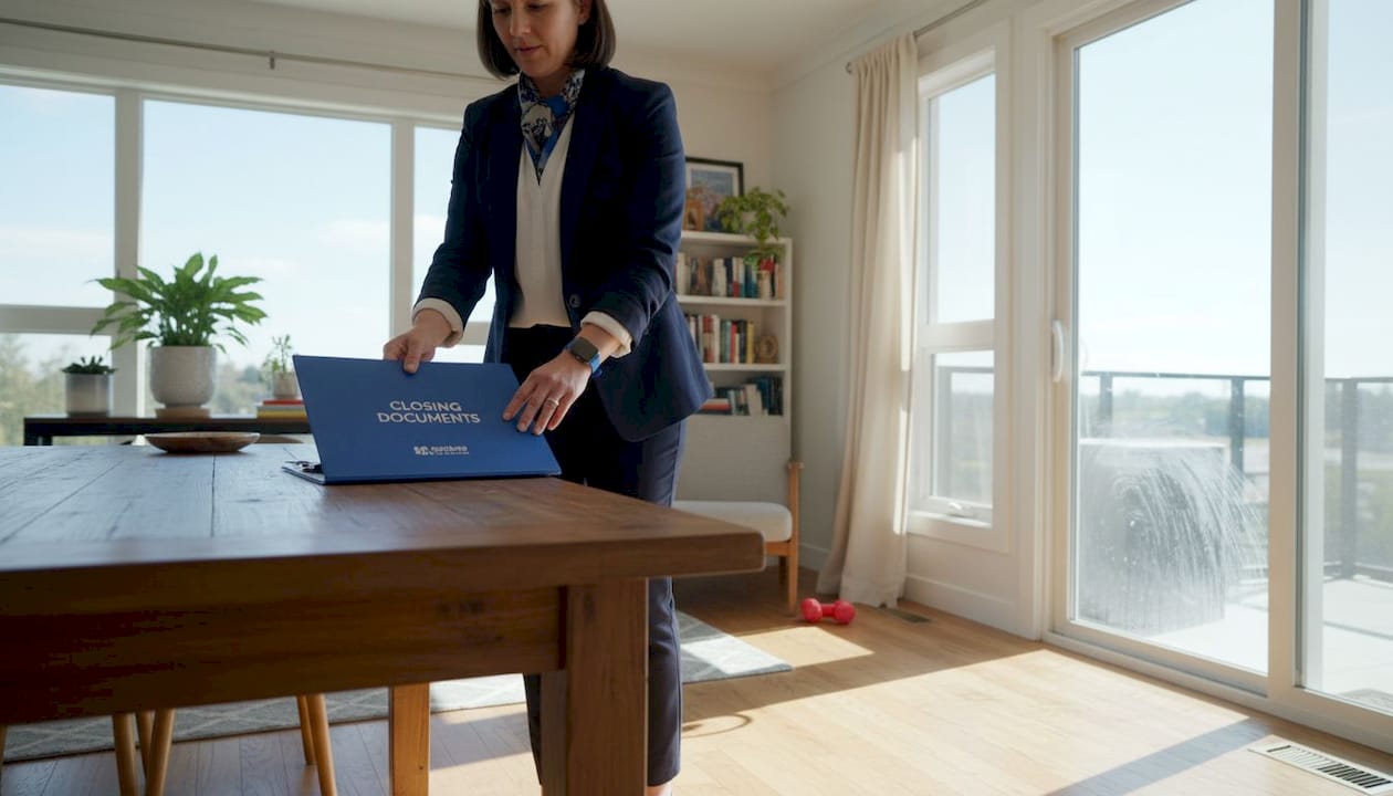 Agent highlighting bright room from clean windows