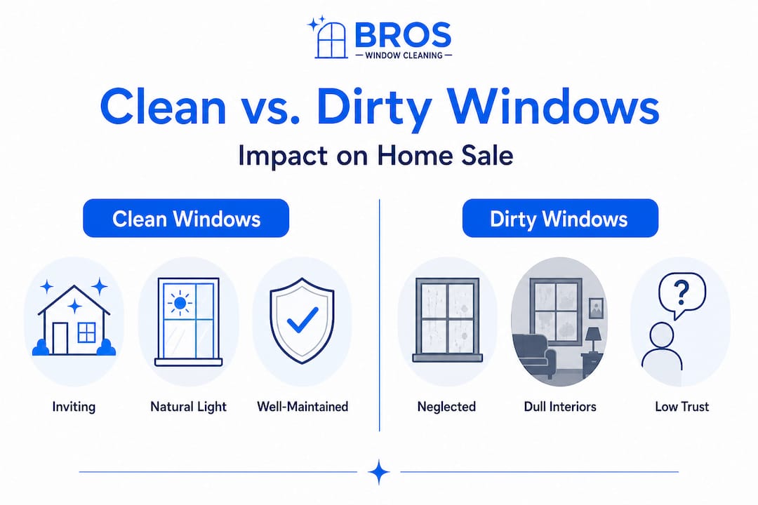 Infographic comparing clean versus dirty window effects
