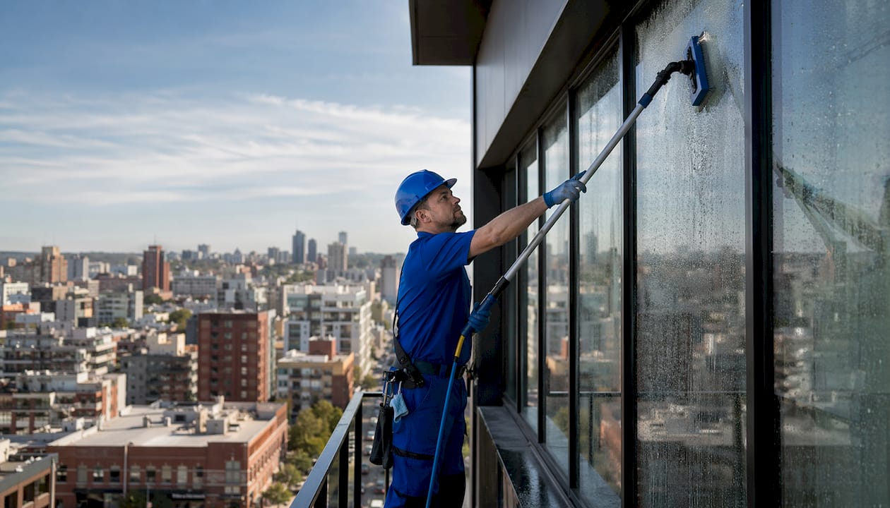 Window cleaner enhancing daylight through glass
