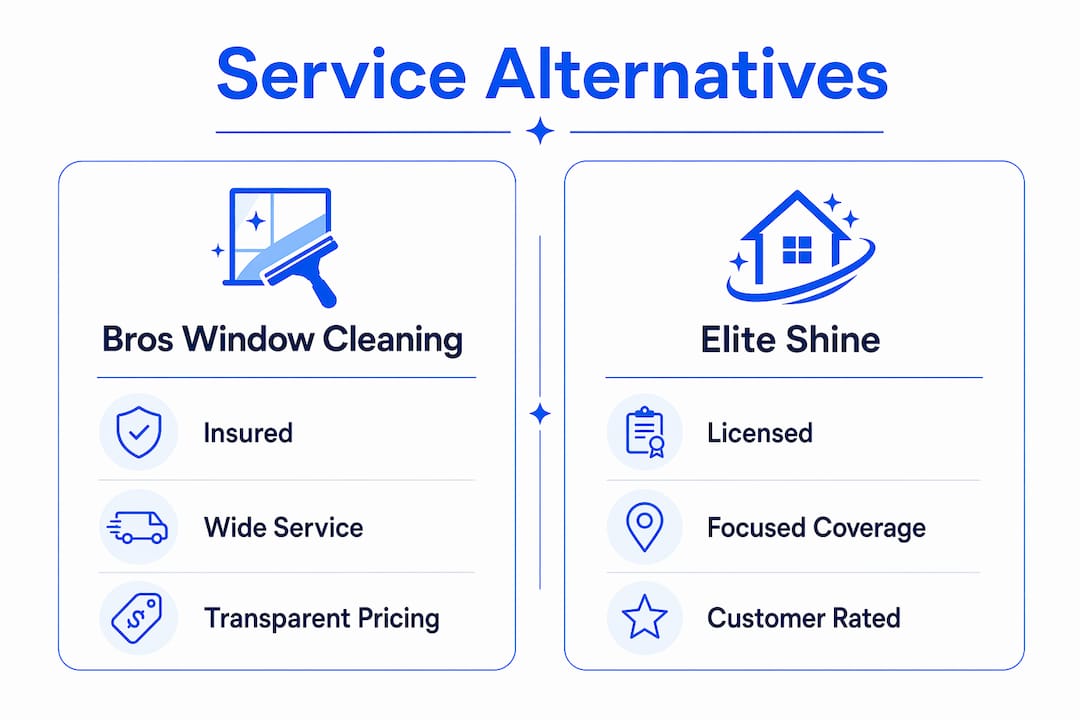 Infographic comparing window cleaning service alternatives