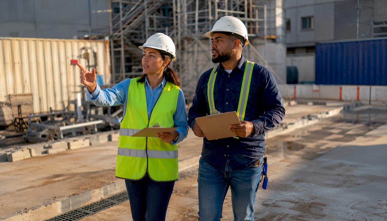 Safety coordinator and contractor pre-job facility walk