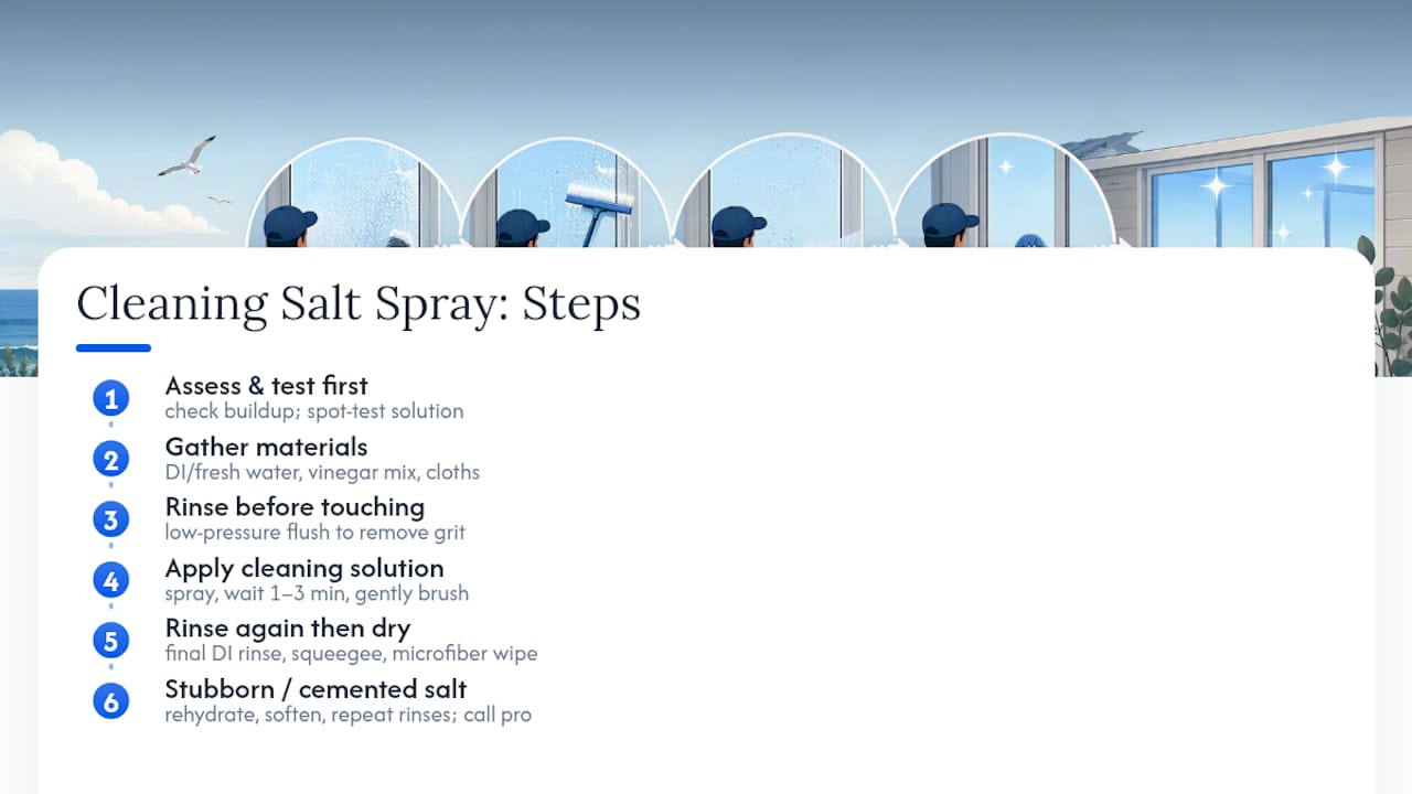 How to Clean Salt Spray Off Windows Step by Step — overview diagram