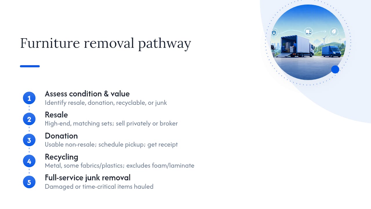 Office furniture removal and disposal pathways