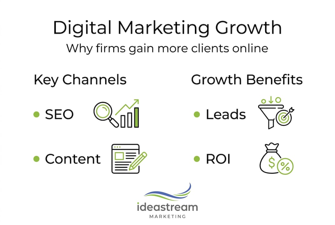 Infographic shows channels and benefits for growth