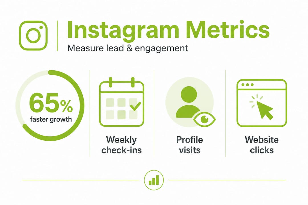 Infographic showing Instagram metrics for lead generation