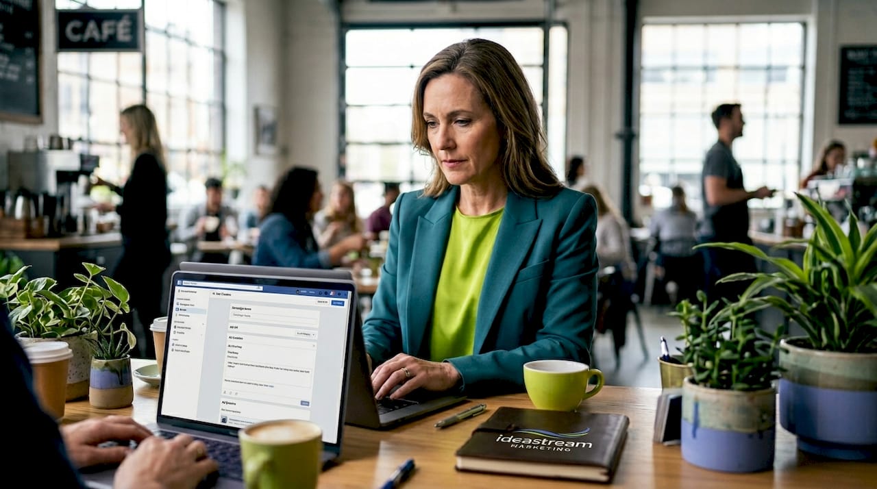 Marketer writing Facebook Ads call-to-action copy