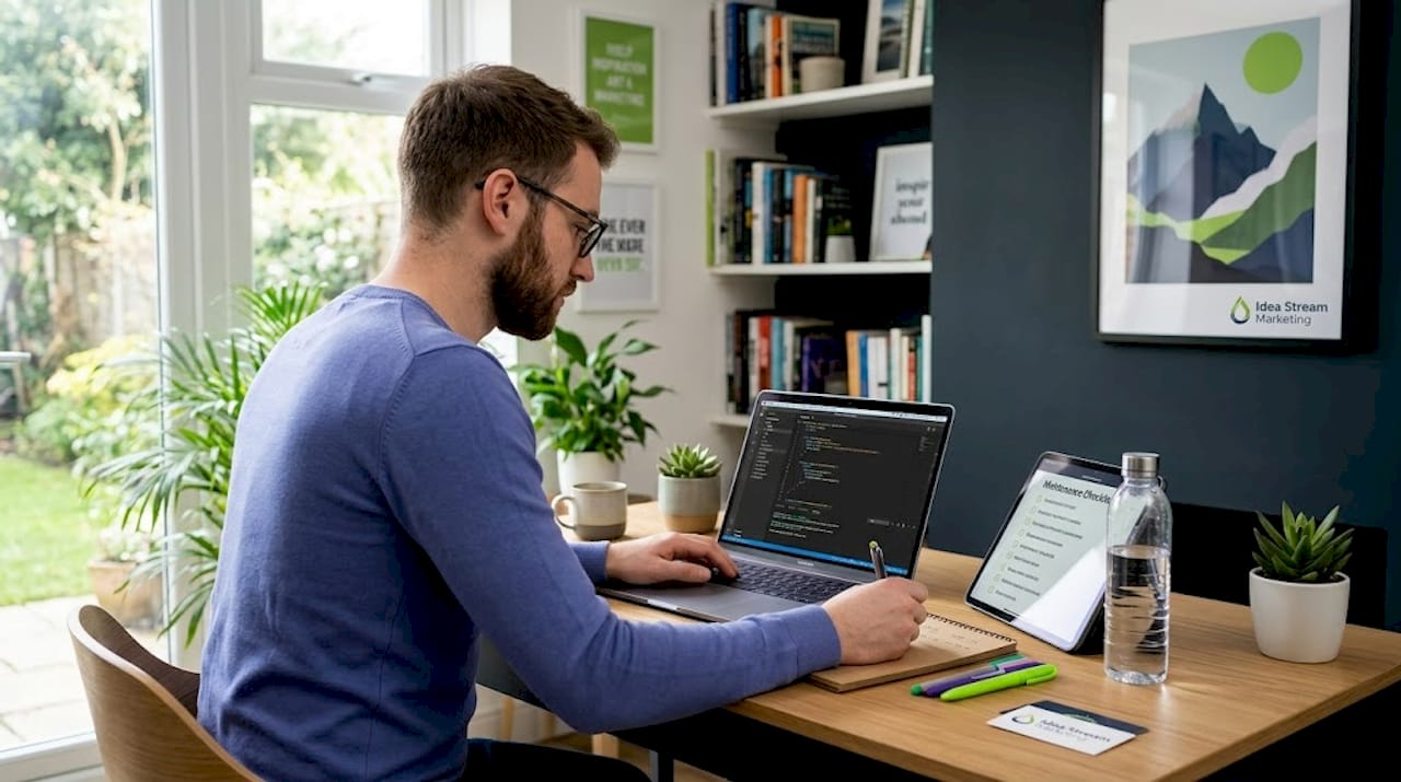 Web developer maintaining business website