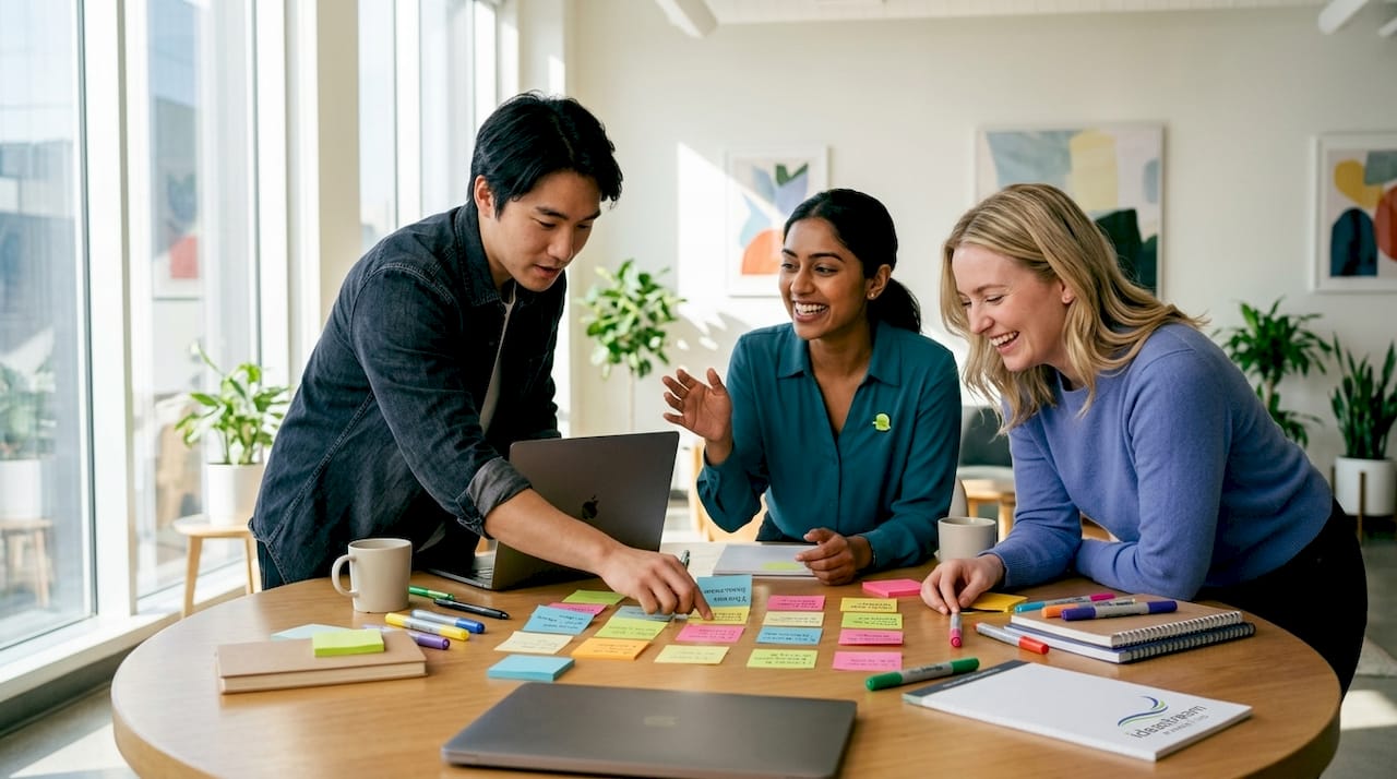 Team collaborating on growth marketing strategy