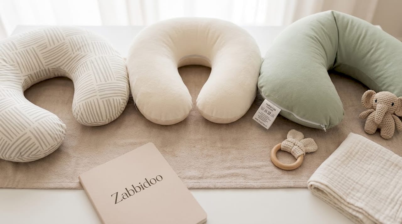 Three nursing pillow shapes side by side