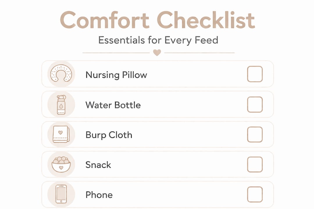 Infographic comfort checklist essentials for feeds