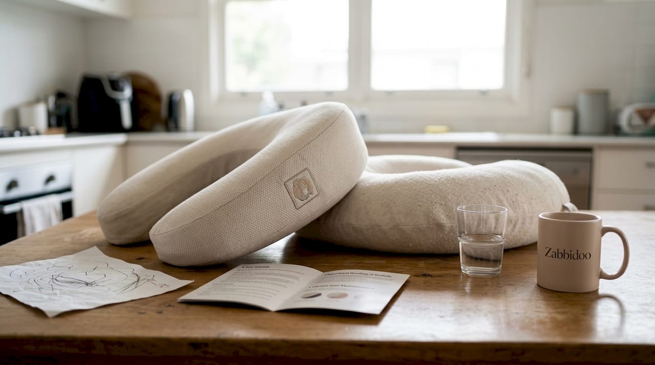 Side-by-side nursing pillow comparison table