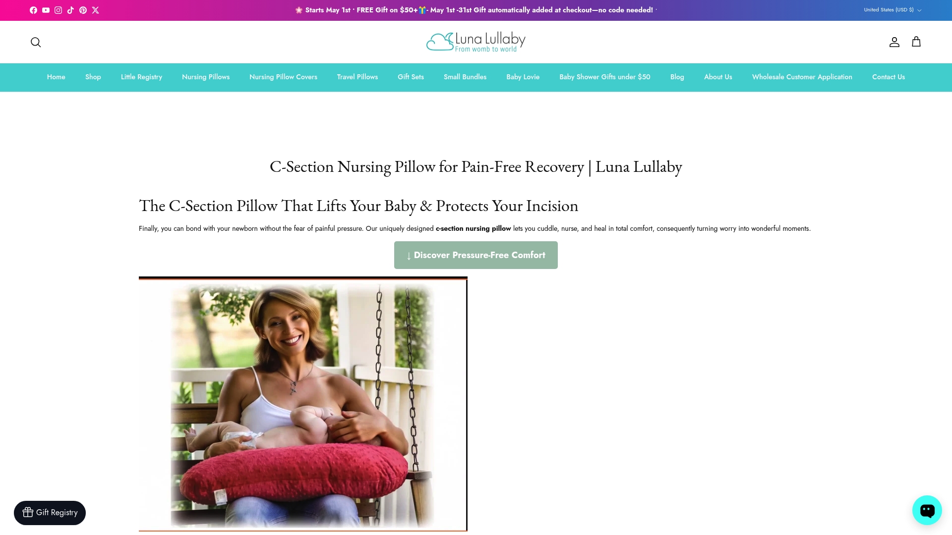 https://lunalullaby.com/pages/c-section-nursing-pillow