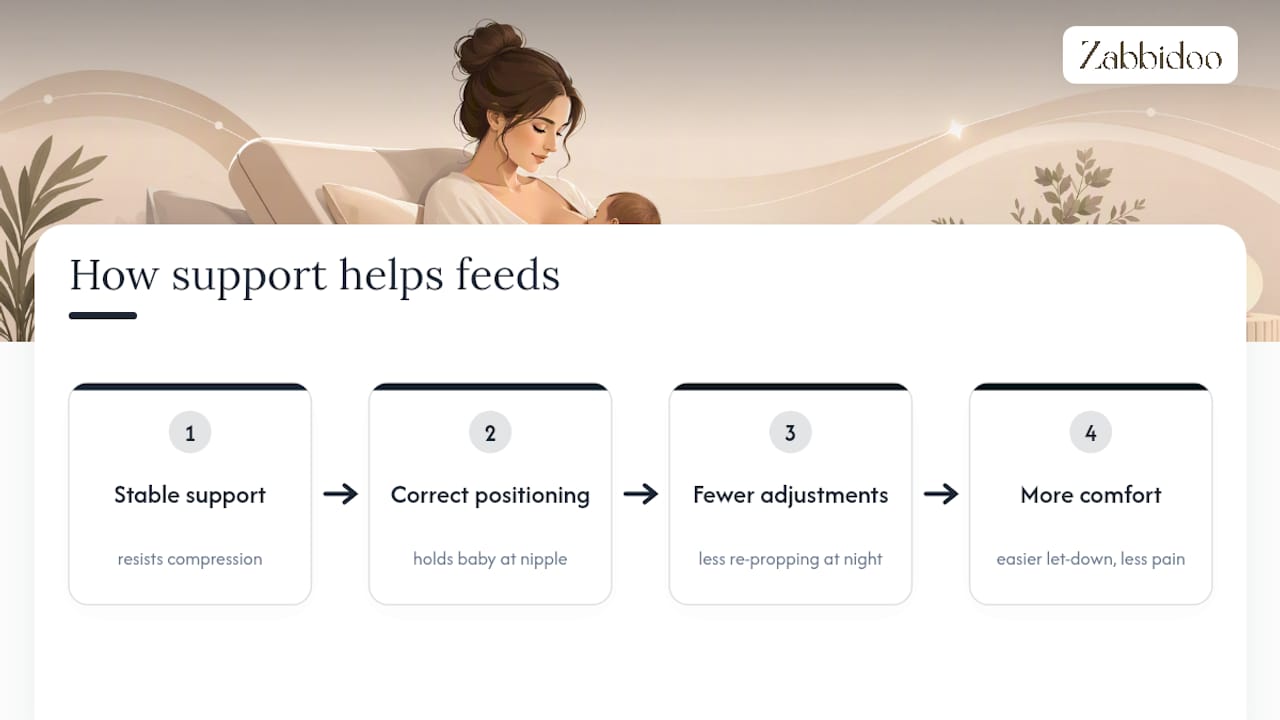 Why ergonomic support changes how a feed actually feels — overview diagram
