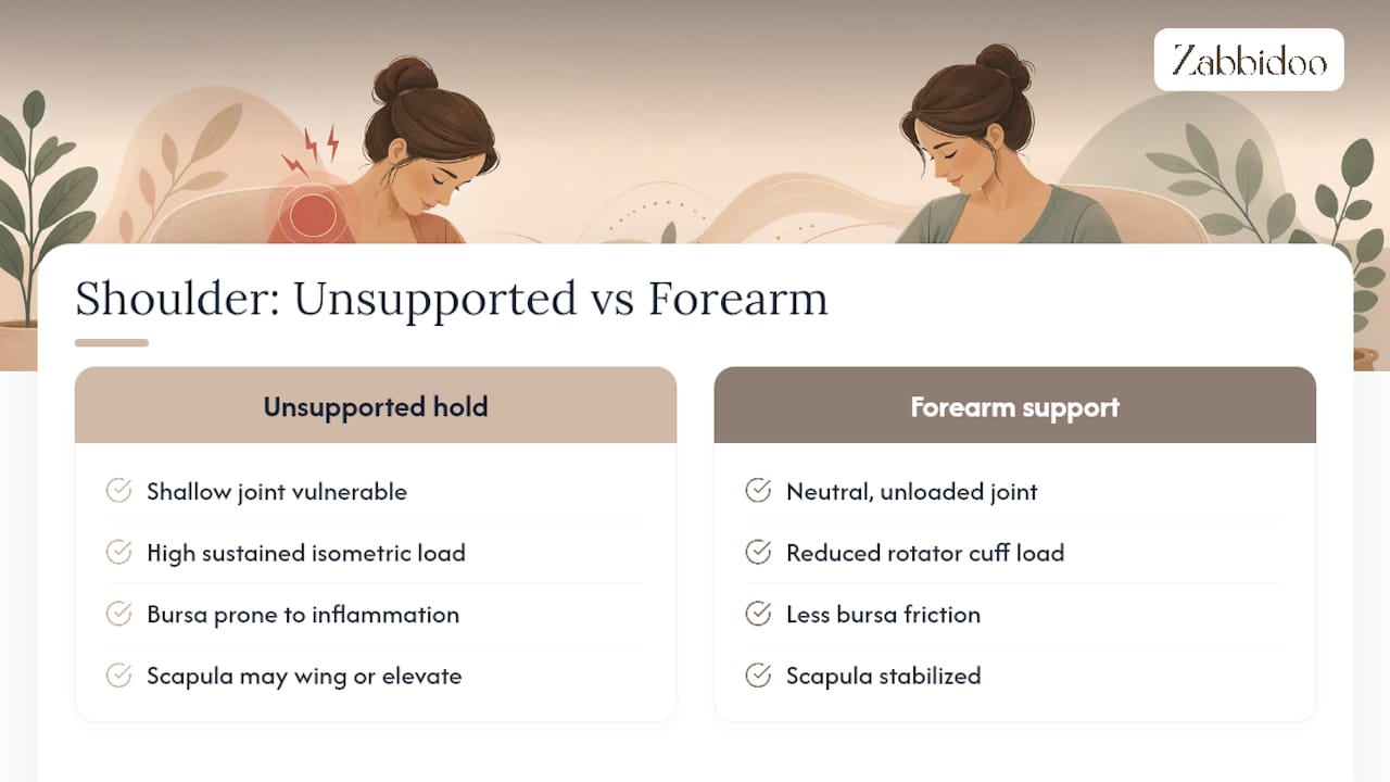 Shoulder anatomy and forearm support relationship