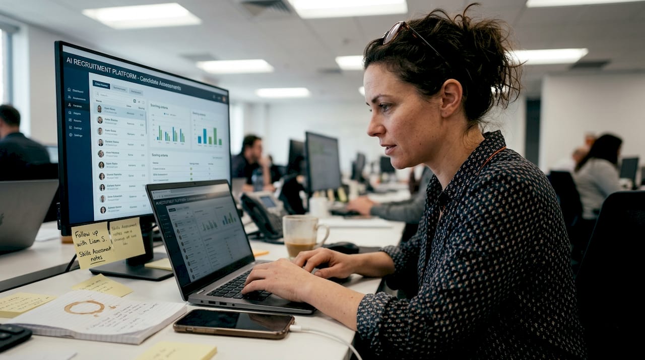 HR specialist generating AI assessments