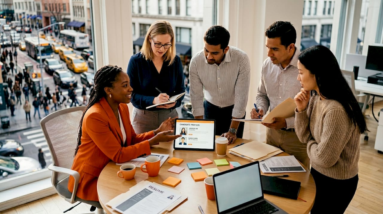 HR team collaborating on hiring decisions