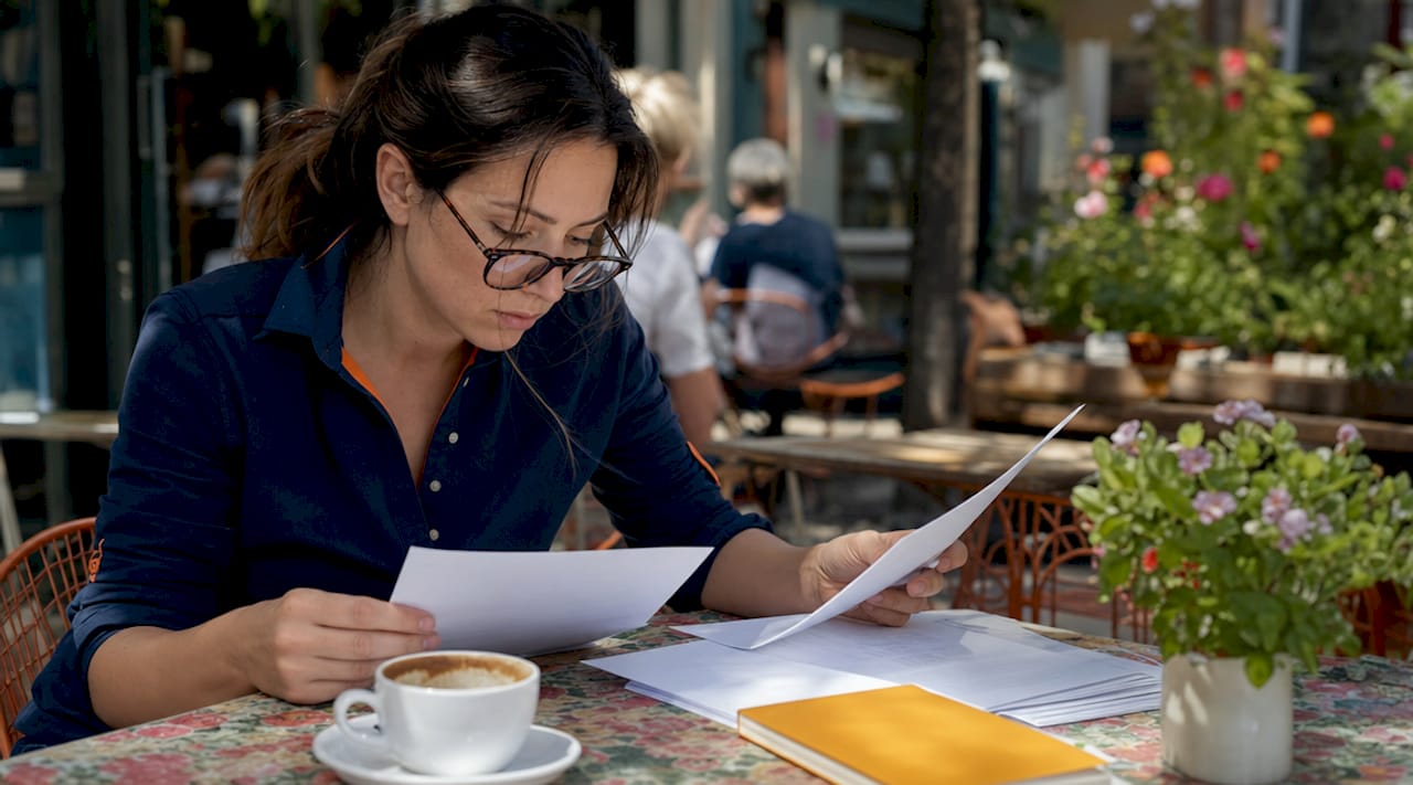 HR professional reviewing candidate skill assessments