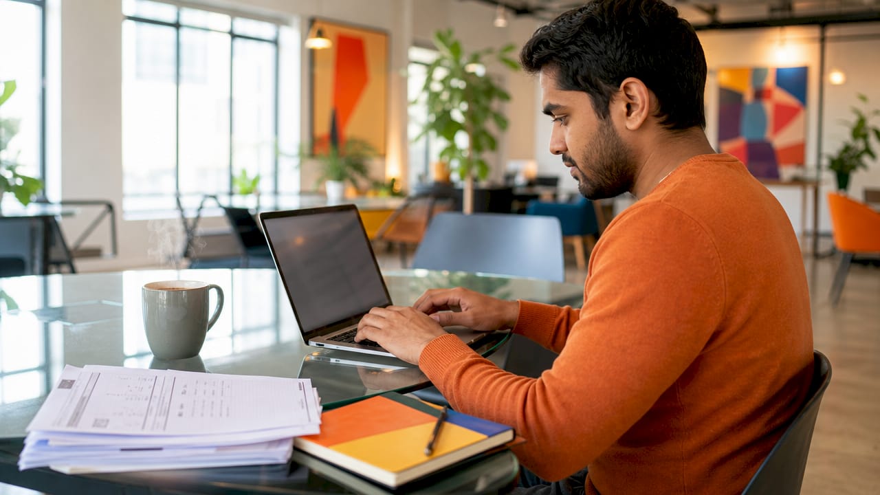 Candidate taking pre-employment digital test