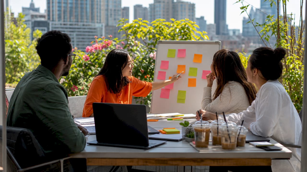 HR team collaborating on agile recruiting strategy