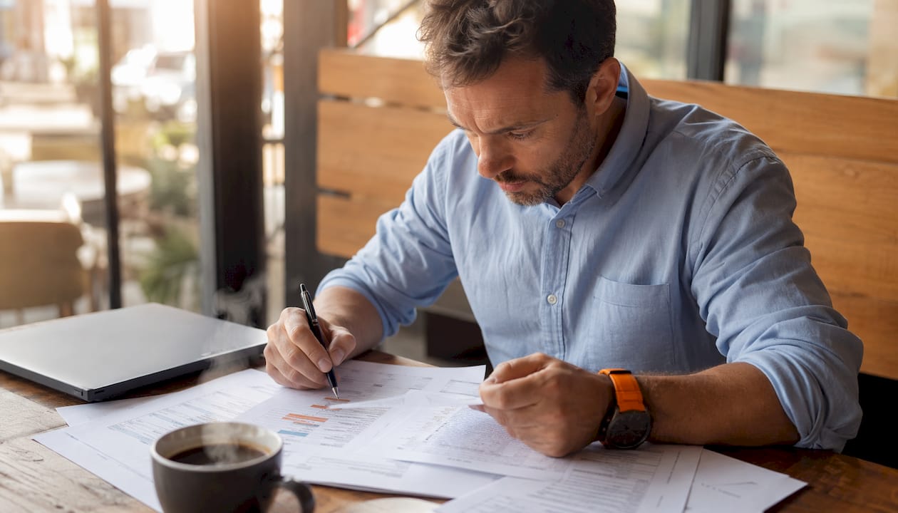 Hiring manager reviewing skill assessment results