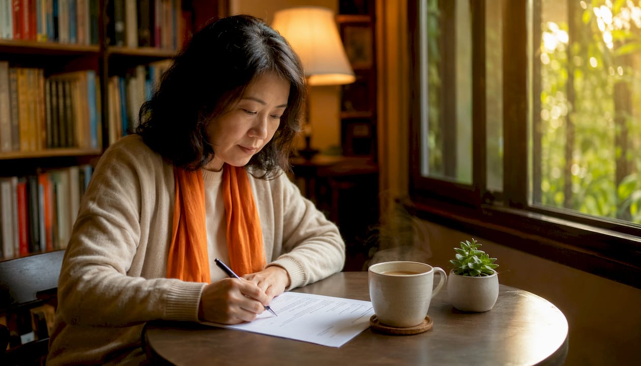 Interviewer annotating problem-solving questions
