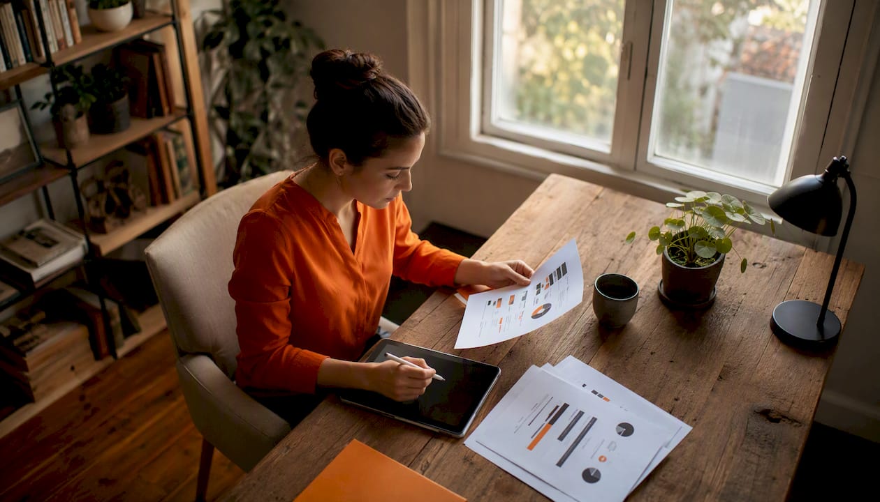 HR leader reviewing recruitment assessments