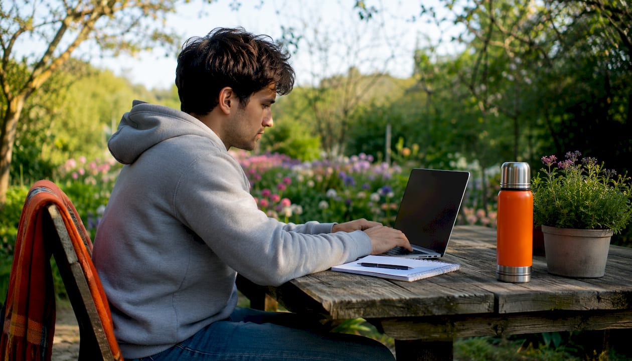 Software developer taking coding test